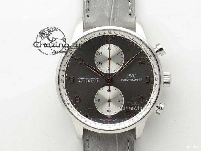 MIROTIME 0208 SportInspired Portuguese Real PR Real Annual Calendar IW503501 YLF 1:1 Best Edition White Dial On Leather Strap A 7241